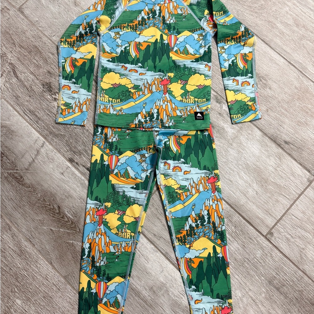 Burton Kids Lightweight Base Layer  - Colorful Adventure Print
